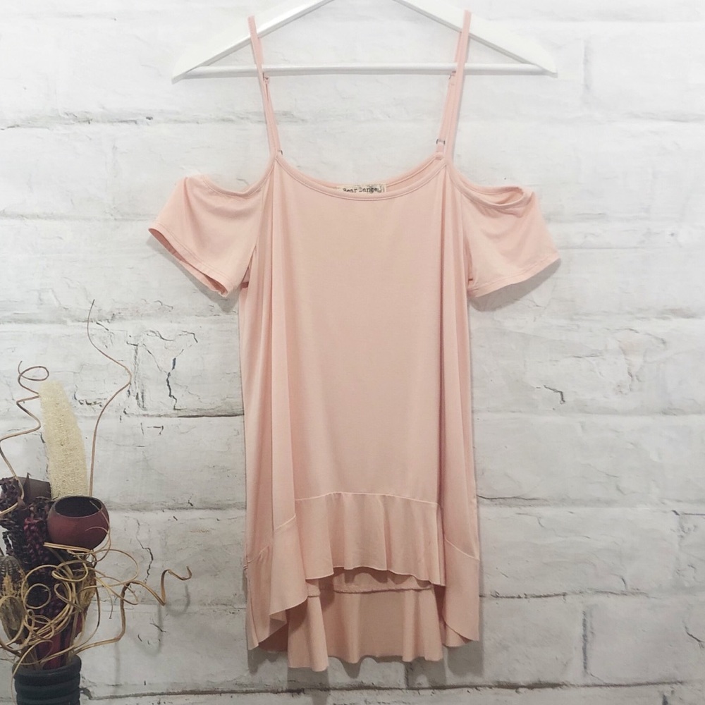 Peach High Low Top - Picture 3 of 4